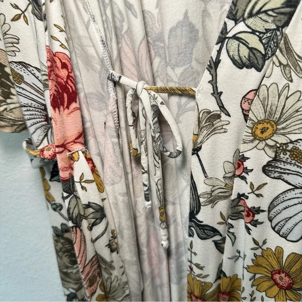 Hattie Milkmaid Goods Robe XXL Maternity Postpartum Newborn Floral Stretchy EUC - Picture 2 of 14